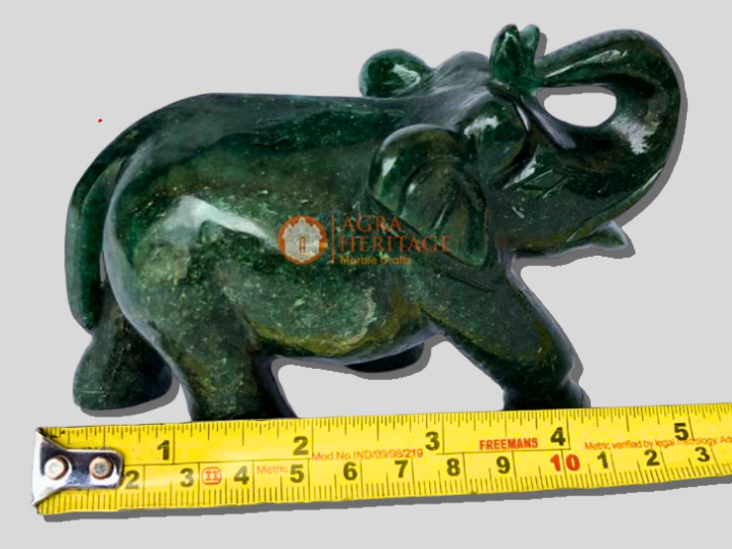 Margaj Jade Elephant Sculpture Statue Home Decor